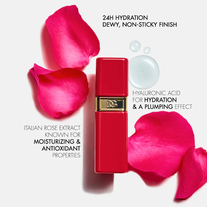 Rose Dew Lip Bite 24H Hydrating Glossy Lip Tint with Hyaluronic Acid